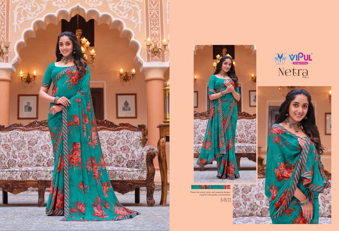 Netra Vol 2 Vipul Daily Wear Wholesale Printed Sarees Catalog